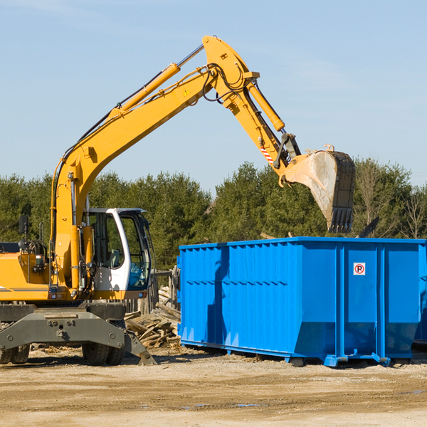 can i choose the location where the residential dumpster will be placed in Woodbine Maryland